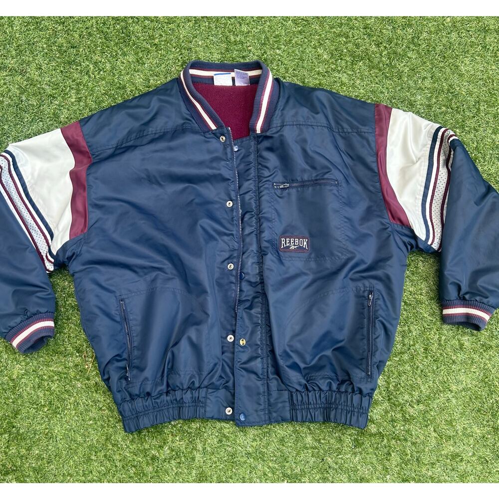 Vintage 90s Reebok Bomber Varsity Jacket Men’s Large